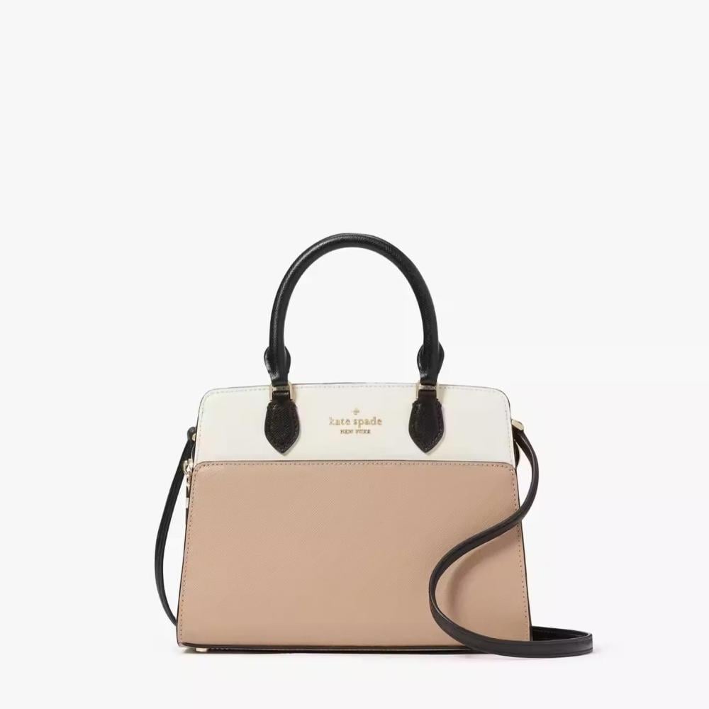 Madison Colorblock Saffiano Leather Small Satchel