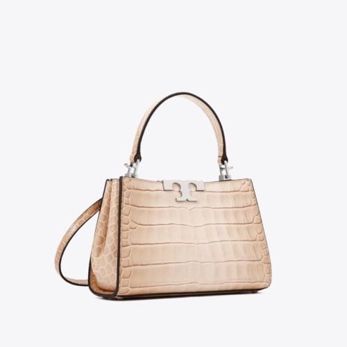 MINI ELEANOR CROC-EMBOSSED SATCHEL