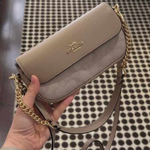 Hailey Flap Bag With Signature Canvas