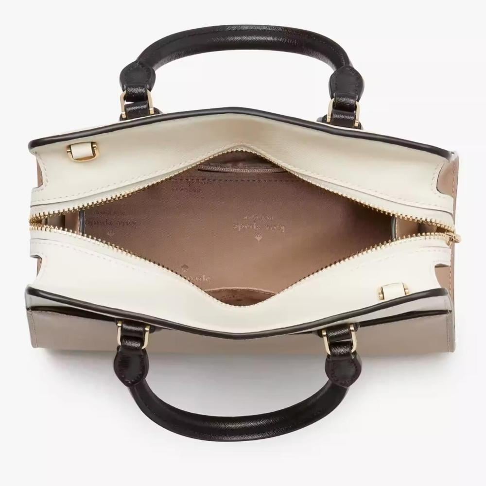 Madison Colorblock Saffiano Leather Small Satchel