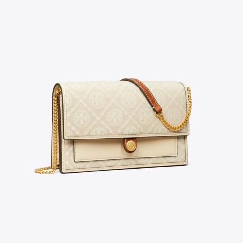 T MONOGRAM JACQUARD WALLET CROSSBODY