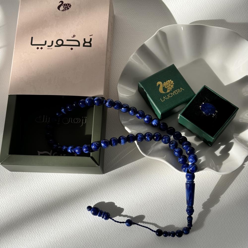 طقم خاتم فضه وسبحه