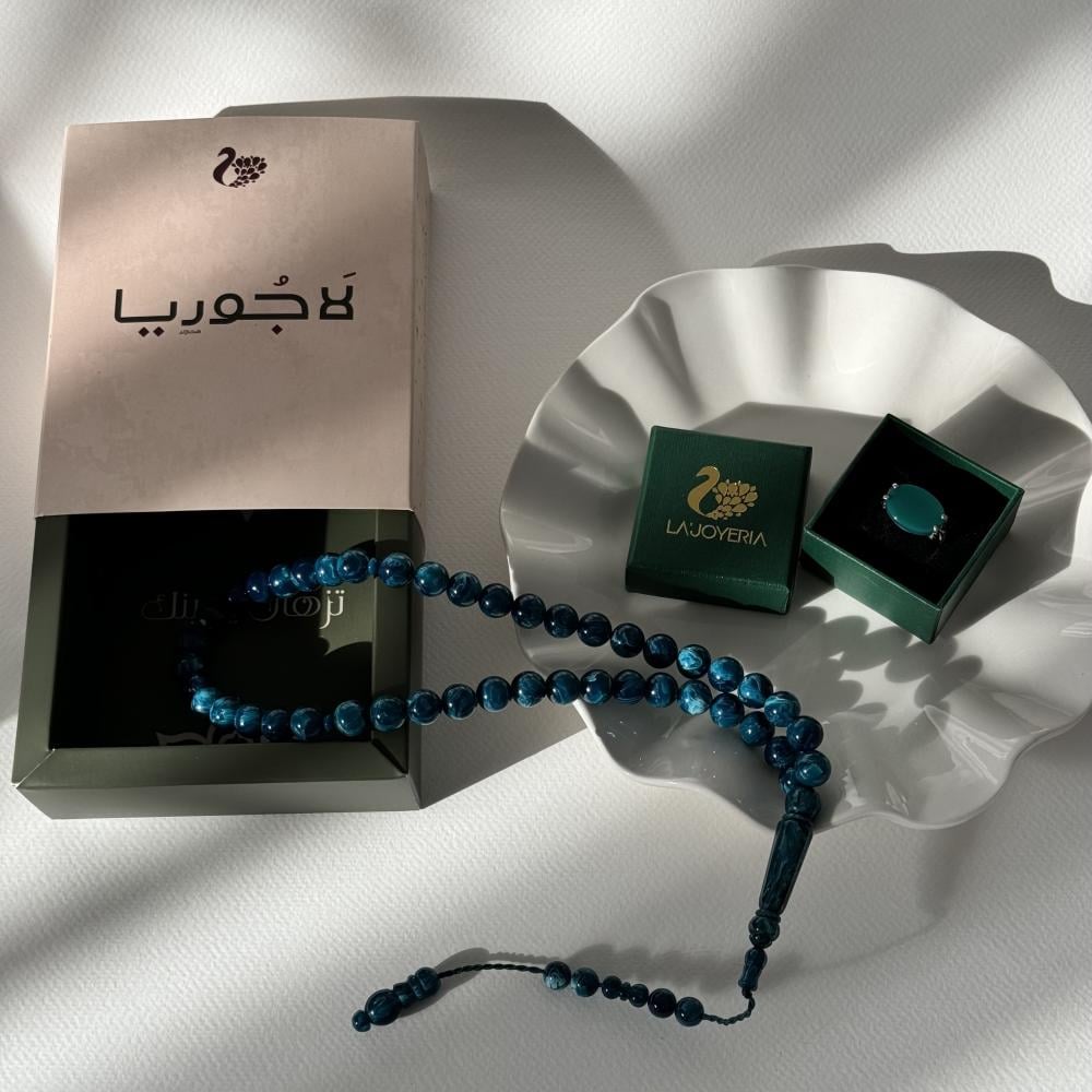 طقم خاتم فضه وسبحه