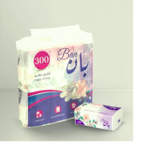 مناديل بان مفرد ناعمه 10×5×300 منديل C-0383