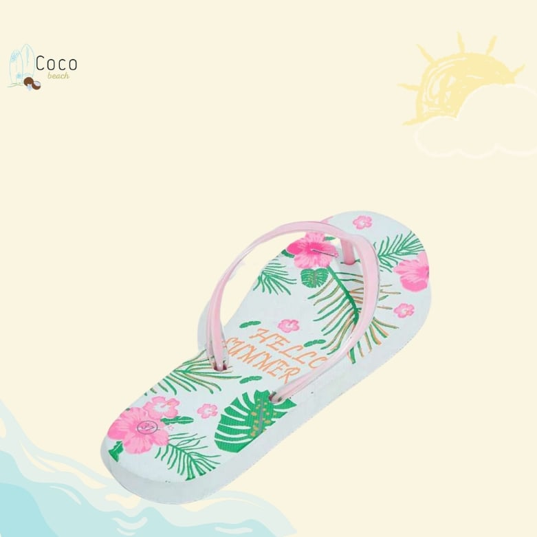 شبشب بحر سلبر بحر صيف مسبح ابيض وردي ورد بنك