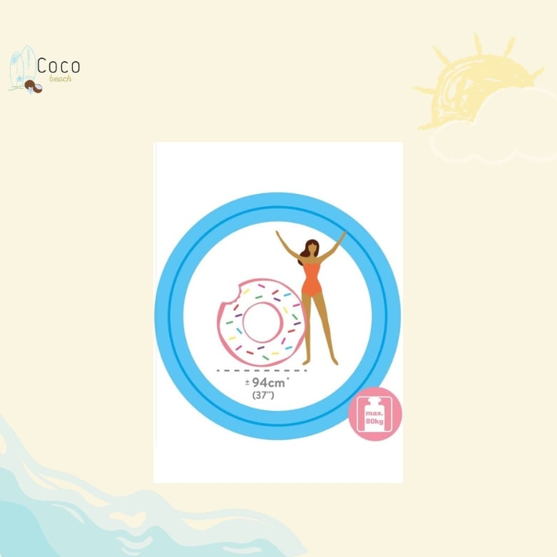 عوامة كبيره بحر شاطى مسبح دونات انتكس intex