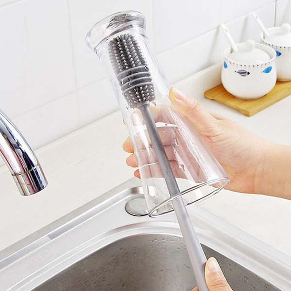 فرشة غسيل الاواني الزجاجية مقبض طويل لغسيل وتنظيف الكاسات الزجاجية