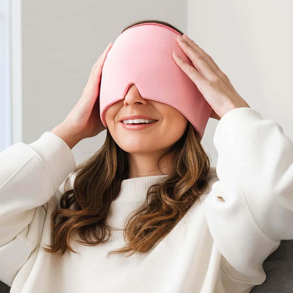 قبعة علاج الشقيقة لتخفيف الام الراس بضغط مهدئ يساعد على الاسترخاء