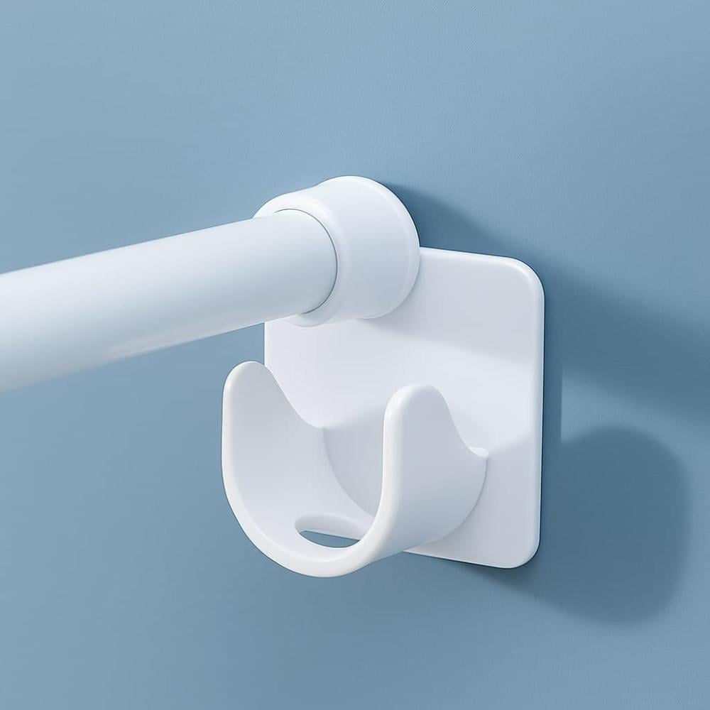 حامل ماسورة الدولاب بلاستيك لاصق قوي لحمل مواسير الملابس والستائر