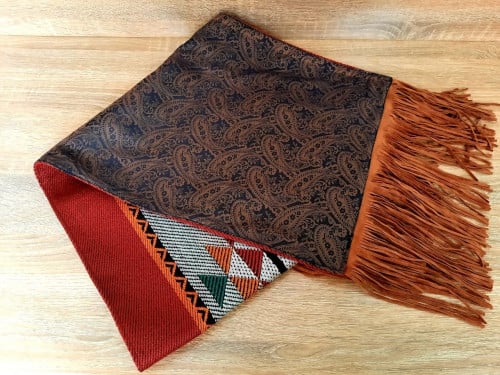 شال سكارف شال من قماش السدو مبطن بقطن طبيعي صافي 100%