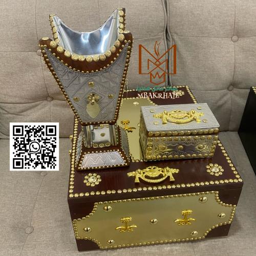 صندوق هدايا فاخرة | مبخرة ملكية | علبة عود | بني ف...