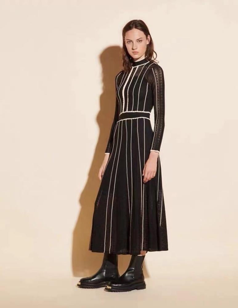 Sandro Paris Black Knit Dress