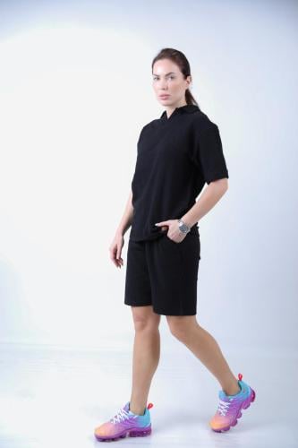 طقم تيشيرت وشورت أسود BLACK T-SHIRT & SHORT