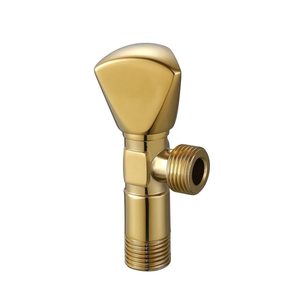 محبس زاوية 1/2 بوصة ذهبي مطفي