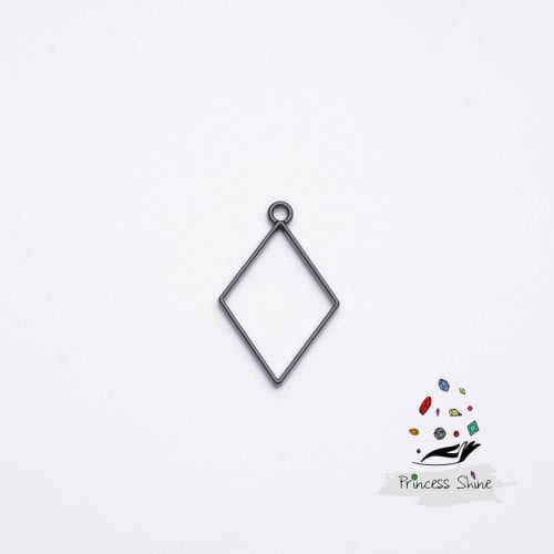 165 - تعليقة شكل معين صغير لون اسود