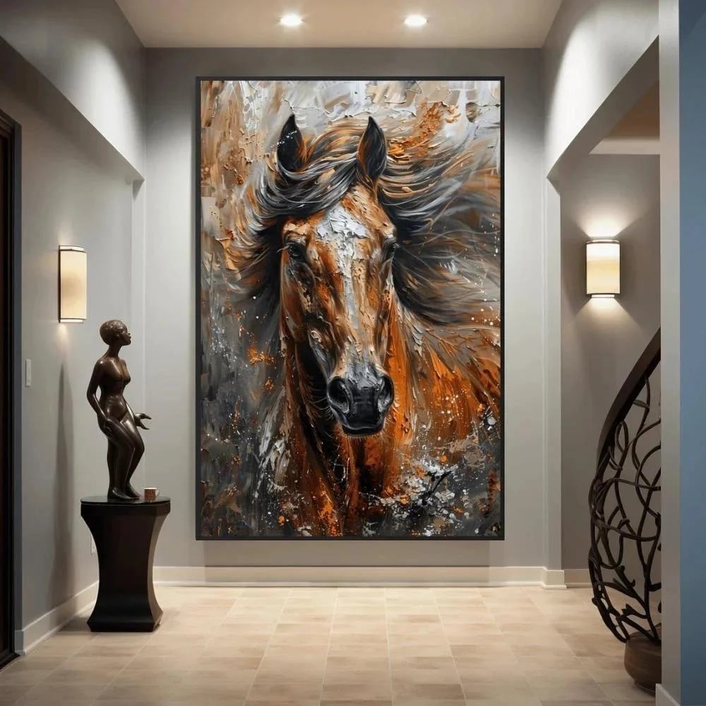 لوحات فنية كانفس للخيل (طباعة)