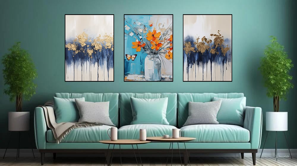 لوحة فنية كانفس ثلاثية (طباعة)