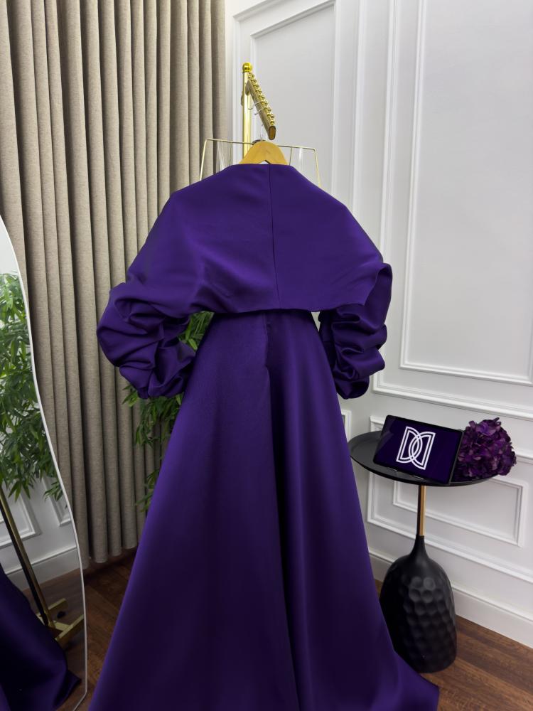 فستان ميكادو راقي مطرز يدوي