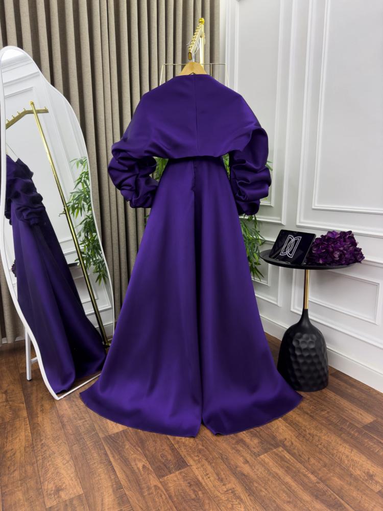 فستان ميكادو راقي مطرز يدوي