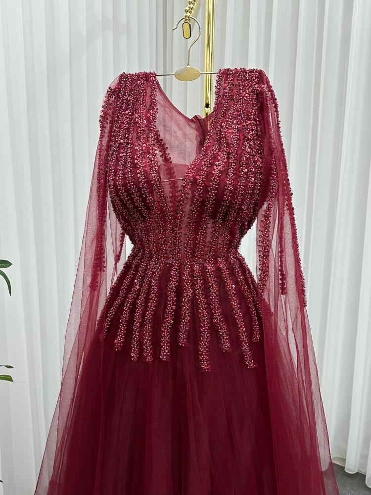 فستان تل تيواني مع كلفه كبيوتر