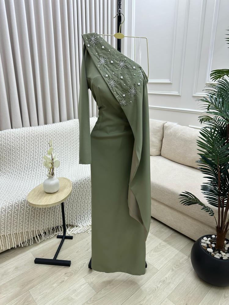 فستان خامة باربي مع تطريز يدوي