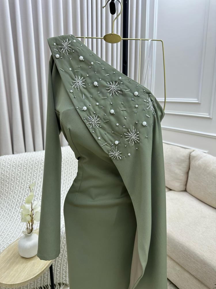 فستان خامة باربي مع تطريز يدوي