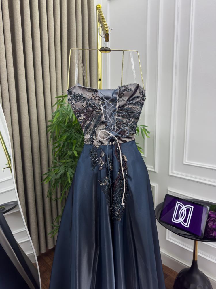 فستان ميكادو تطريز كلفه