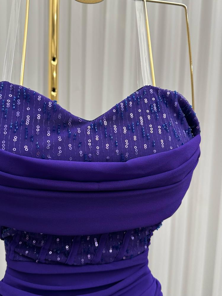 فستان جورجيت مع تطريز شك