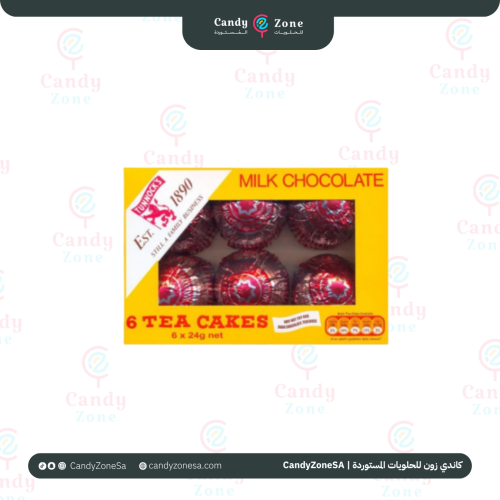 كعك الشاي تونوك شوكولاتة الحليب 6*24جرام - Tunnock...