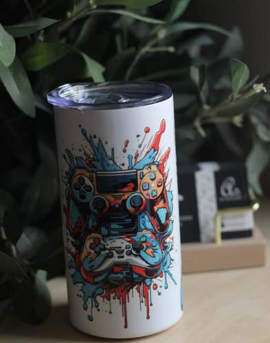 مق حافظ للمشروبات بطباعة صورة 12oz
