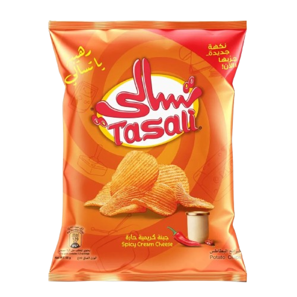 تسالي رقائق جبنة كريمة حارة 55 جم