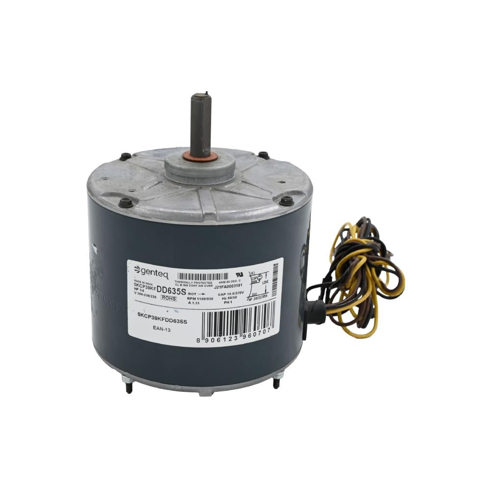 ماطور مكيف كاريير هندي A/C MOTOR genteq  CARRIER INDIA DD635S 1/4 RPM1100/10uf