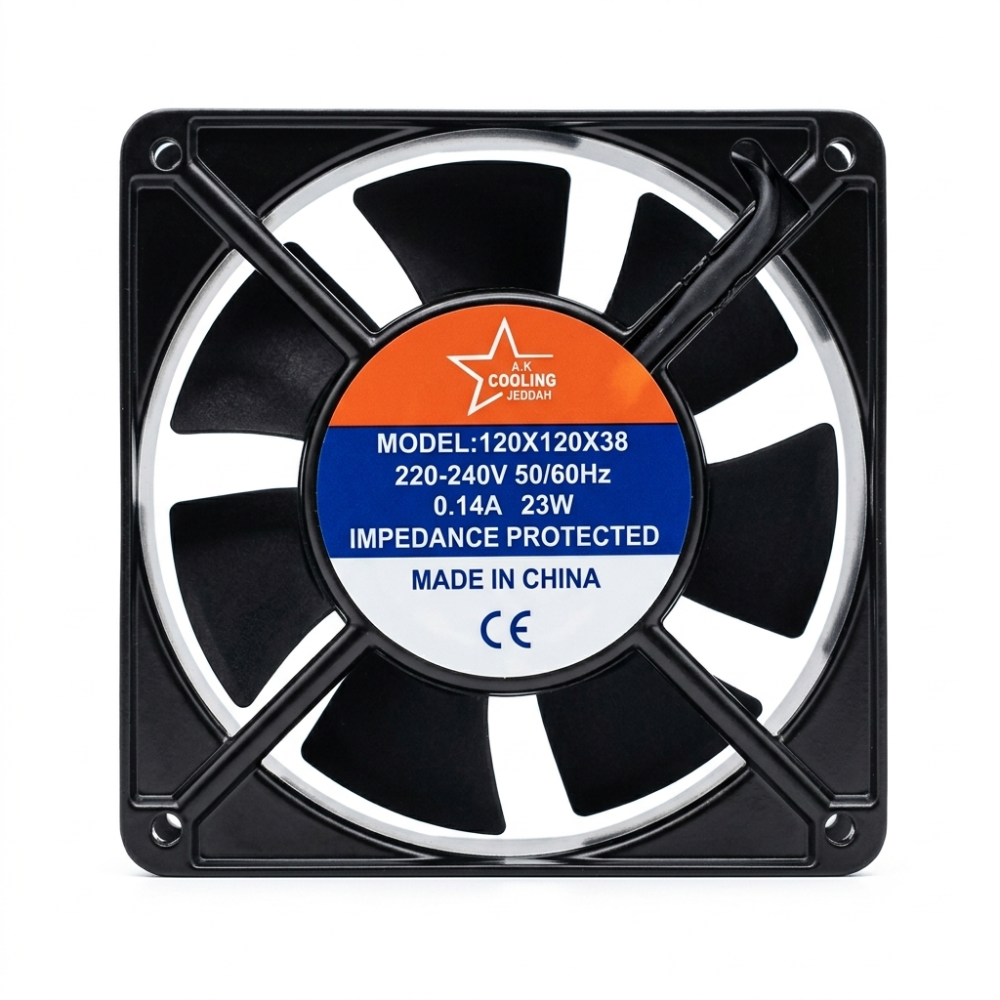 ماطور مروحة ثلاجة برواز مربع 220 V MR-FM12038A2HSL 23W