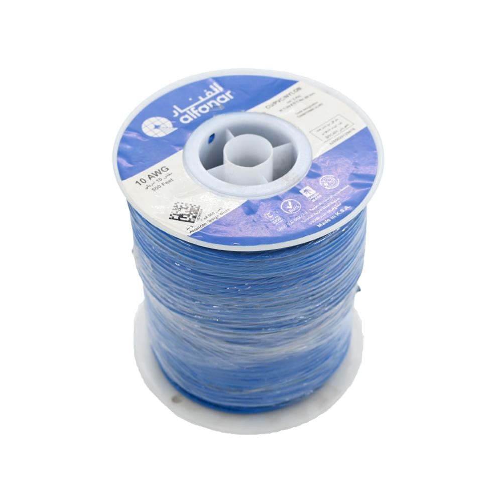 سلك كهرباء كابلات الفنار Electric wire Al Fanar Cables THHN 10AWG 500FT 6MM