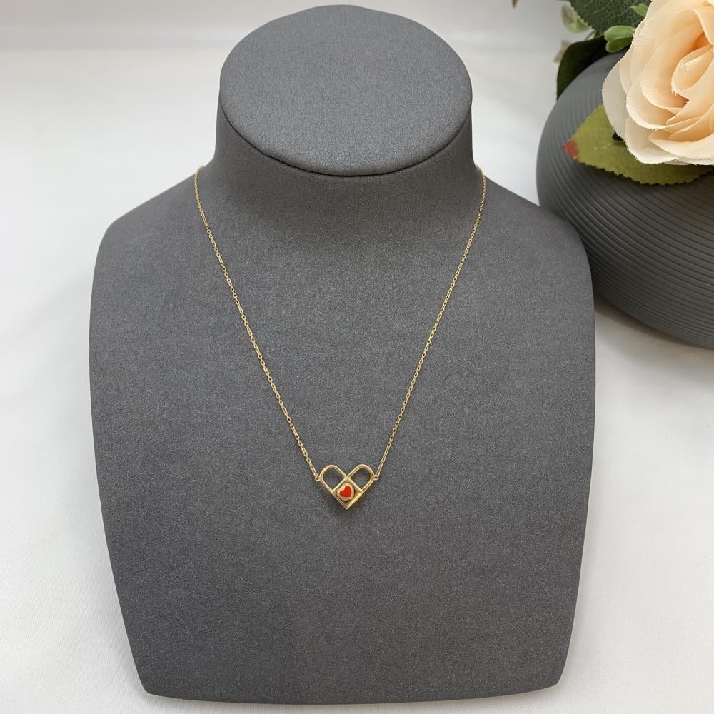 عقد إيطالي بوجهين تصميم الألماس عيار 18