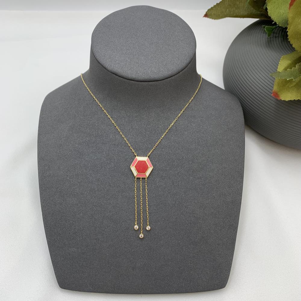 عقد إيطالي باللوان الميناء عيار 18 ذهب صافي