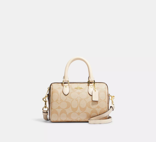 COACH Rowan Satchel Beige