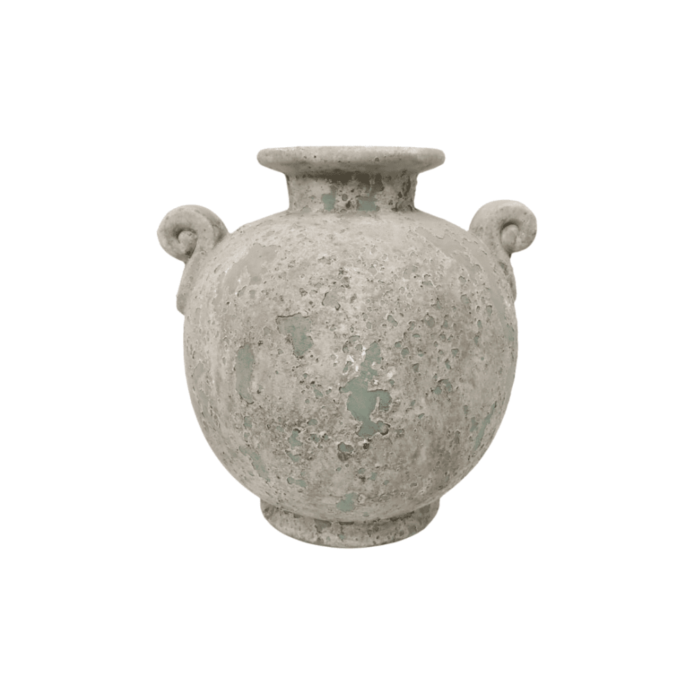 مزهرية سيراميك فاخره باللون الأخضر الهادئ للديكور المنزل 26*26*24 سم