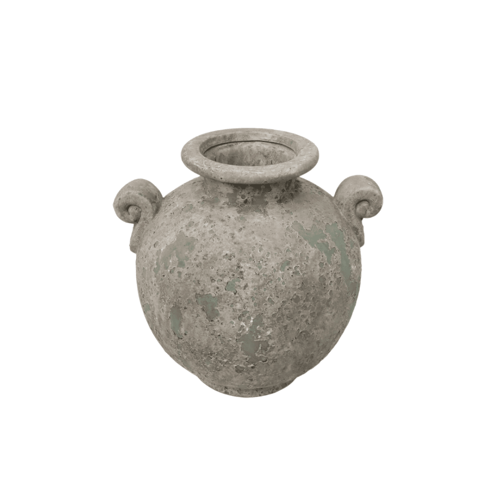 مزهرية سيراميك فاخره باللون الأخضر الهادئ للديكور المنزل 26*26*24 سم