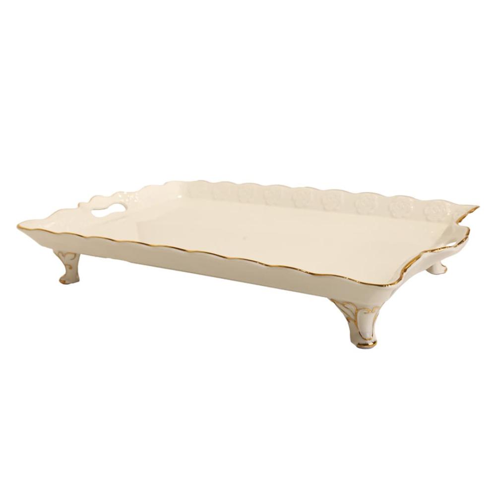 صينية سيراميك بأرجل