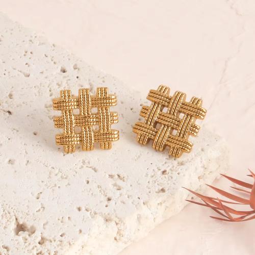 أقراط ستانلس ستيل مطلية ذهب PVD