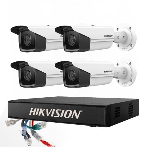 هيكفجين 4 كاميرات IP بدقة 8 ميجا - Hikvision 4 Cam...