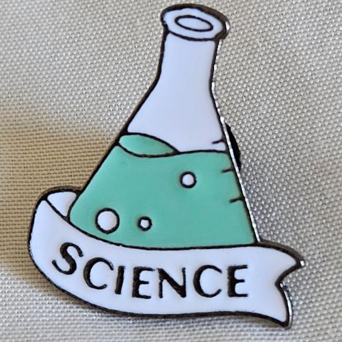 دبوس معدني Science مع قارورة مخبرية – إضافة أنيقة...