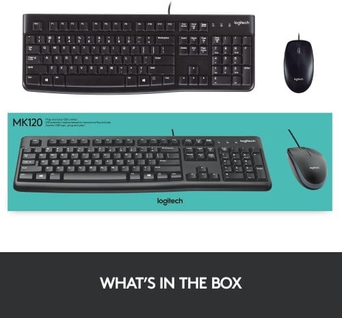 LOGITECH MK120 - Wireless keyboard & Mouse Black