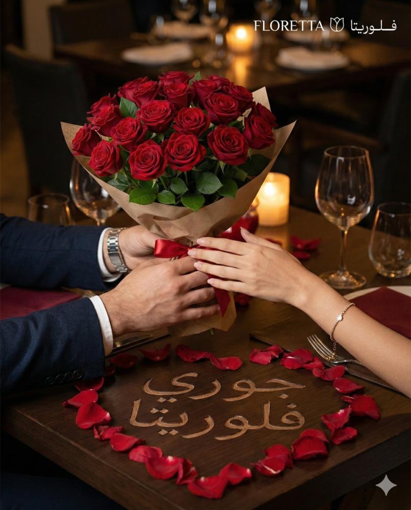 باقات ورد جوري طبيعي | جوري أحمر وأبيض وأصفر | فلوريتا الرياض