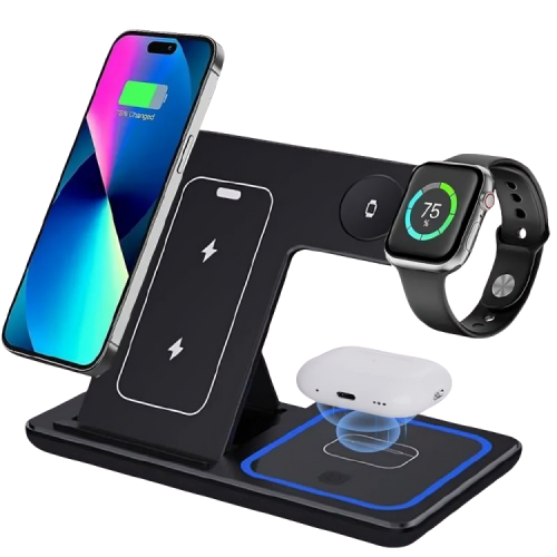 محطة شحن AirPods لهاتف iPhone 16 15 14 13 12 11 Pr...