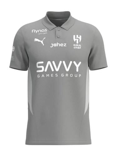 تيشيرت الهلال رصاصي بولو خط ابيض 2026