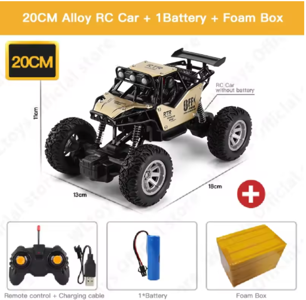 ZWN remote-controlled car equipped with LED lights, remote control car, four-wheel drive car, radio alloy G, trailers, off-road trucks for kids, toys for boys
