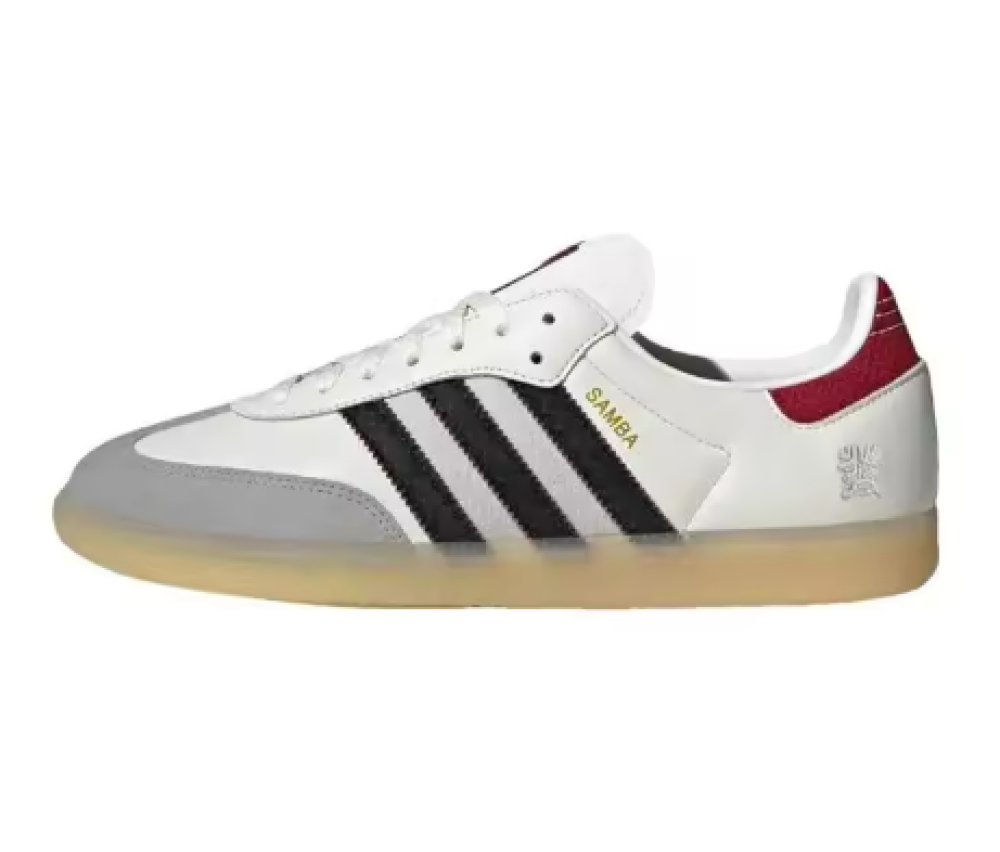 حذاء Adidas Originals Samba CNY "Year of Snake" مريح ومتعدد الاستخدامات ومضاد للانزلاق ومقاوم للارتداء للرجال والنساء باللون الأبيض