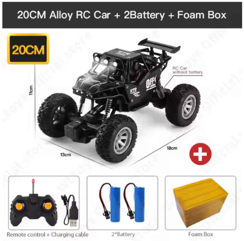 ZWN remote-controlled car equipped with LED lights, remote control car, four-wheel drive car, radio alloy G, trailers, off-road trucks for kids, toys for boys